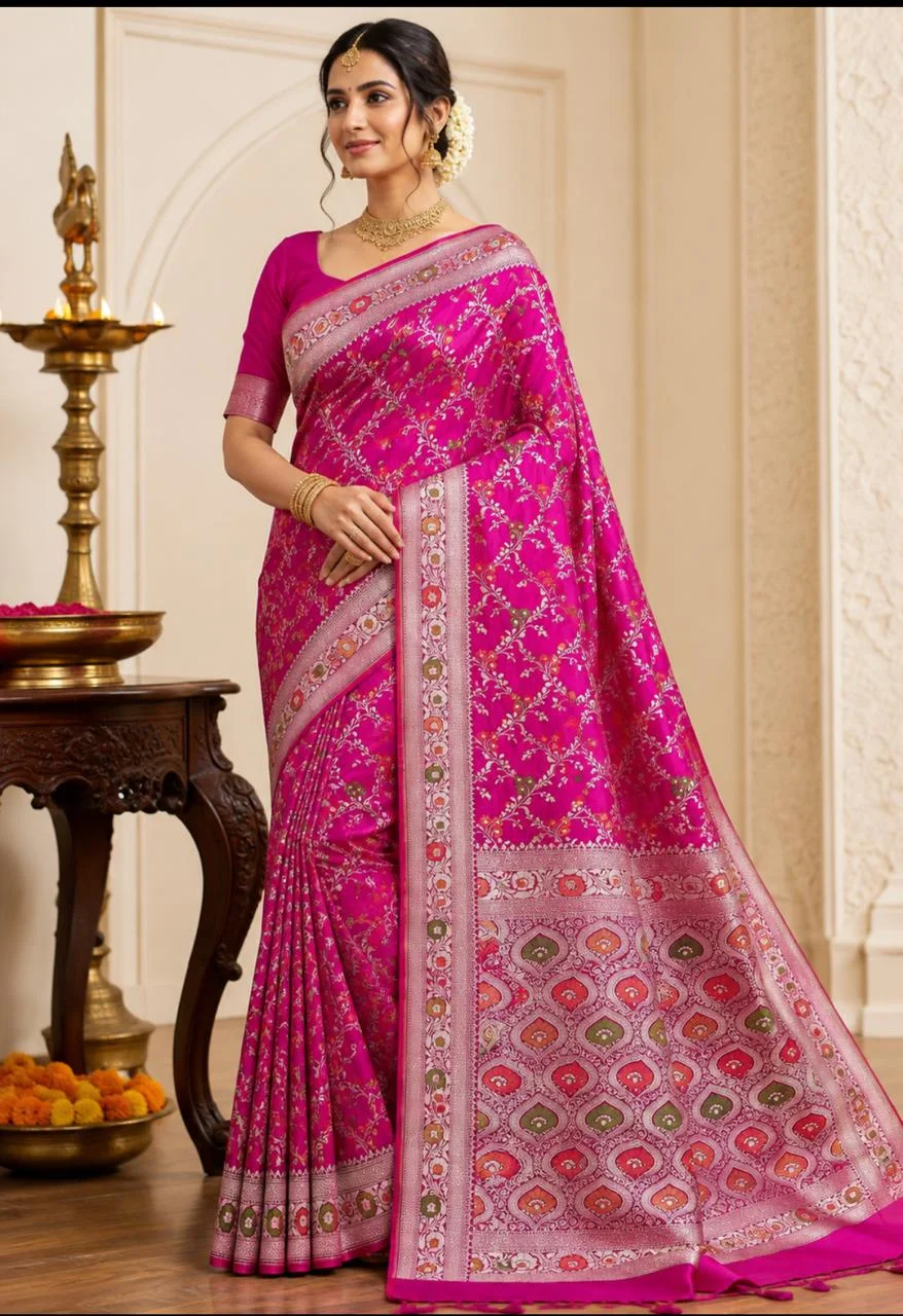 Banarasi Silk Meenakari Saree